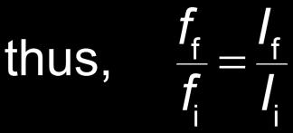 Notice that because f, ω, and I appear as ratios in these equations, any