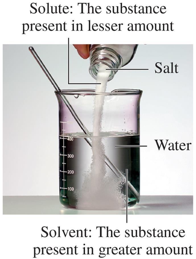 Introduction to Solutions: Solutions, Solutions o Are homogeneous mixtures of two or more substances.