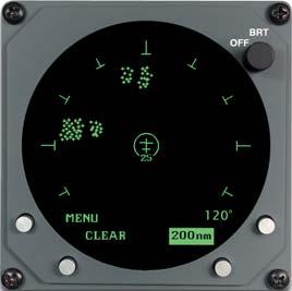 In addition, the Stormscope model WX-1000E allows EFIS owners to display lightning detection information as well as SkyWatch traffic information on
