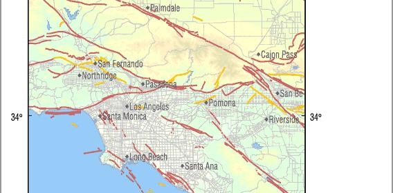 Fault information is taken primarily from the Southern California Earthquake Data Center (SCEDC, 2004). Figure 4.