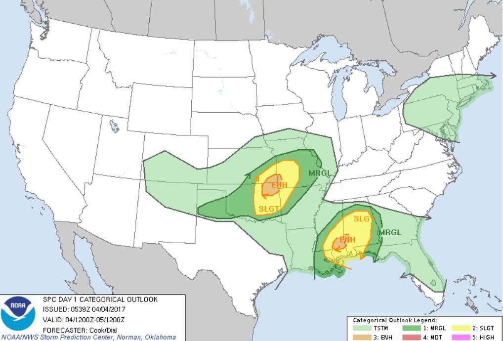 Severe Weather Outlook Today Categorical Tornado http://www.spc.noaa.gov/products/outlook/day1otlk.