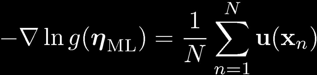 ML for the Exponential Family (2) Give a data set, function