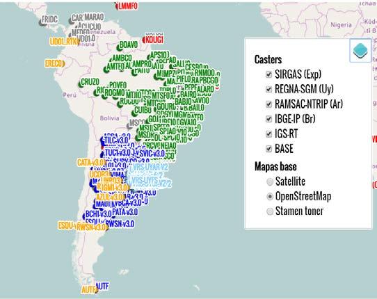 SIRGAS: National datums Country Argentina Nacional Network / CON POSGAR/ RAMSAC Number of stations 178/ 45 Bolivia MARGEN / CON 125/ 7 Brasil SIRGAS2000 /RBMC 1903/128