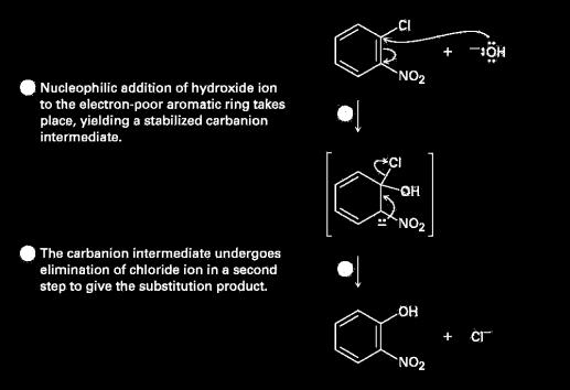 Nucleophilic Aromatic Substitution Reaction of proteins with 2,4-dinitrofluorobenzene (Sanger s reagent) attaches a label to the terminal NH 2 group of an amino acid by a nucleophilic aromatic