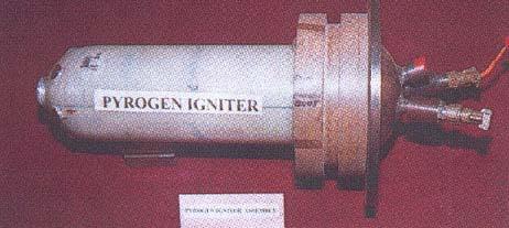 Pyrogen Igniter: This is basically a small rocket motor used to ignite a larger rocket motor.