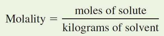Ways of Expressing Concentration molarity of a solution is the moles of solute in a liter of solution.