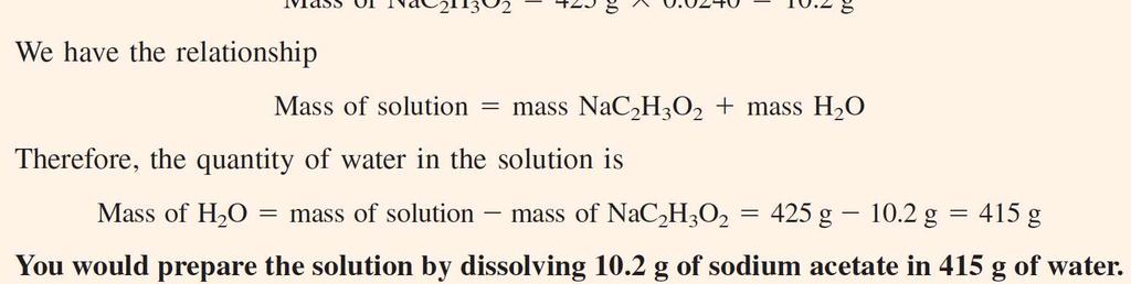 How would you prepare 425 g of an aqueous solution