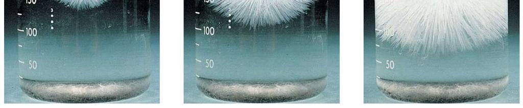 occur when a small crystal of sodium acetate is added.