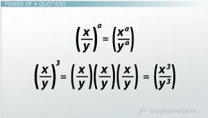 we cancel them, what are we left with? That's right: x^1, or just x. So (x^4) / (x^3) is just x^(4-3), which is x^1.