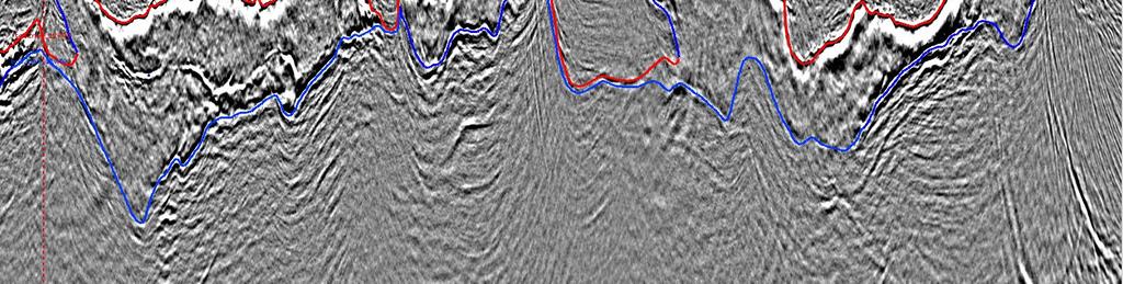 7 2 Salt-stock canopy 6 2 Autochthonous salt Figure 2: A north (left)-south (right) seismic section in deep water Walker Ridge area (water depth > 2) shows a massive salt-stock canopy overlaid by