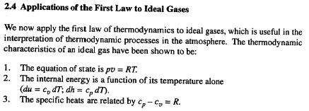 Ideal Gases For an ideal gas Simplify Eqn..5a and.