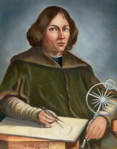Astronomy - Copernicus Many people believe the Revolu'on of the Celes'al Spheres began the Scien&fic Revolu&on. The author was Polish Astronomer Nicolaus Copernicus.