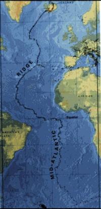 An example of a wide, mature divergent margin The middle of the Atlantic Ocean is a divergent margin