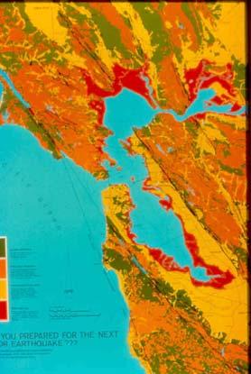 San Francisco Bay Geological Map Soft deposits in red (Bay mud) Instructional Material Complementing FEMA 451, Design Examples Geotechnical 15-4