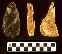 Chert artifacts included a cache of 14 large bifaces and a stone drill.