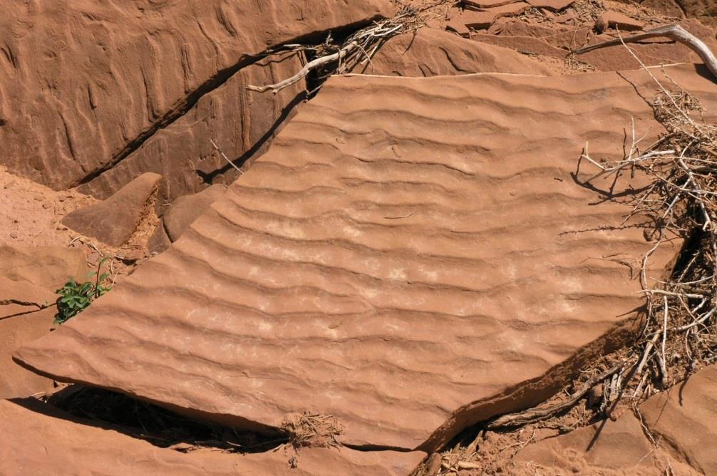 When these sediments are buried and lithified, sandstone is formed,