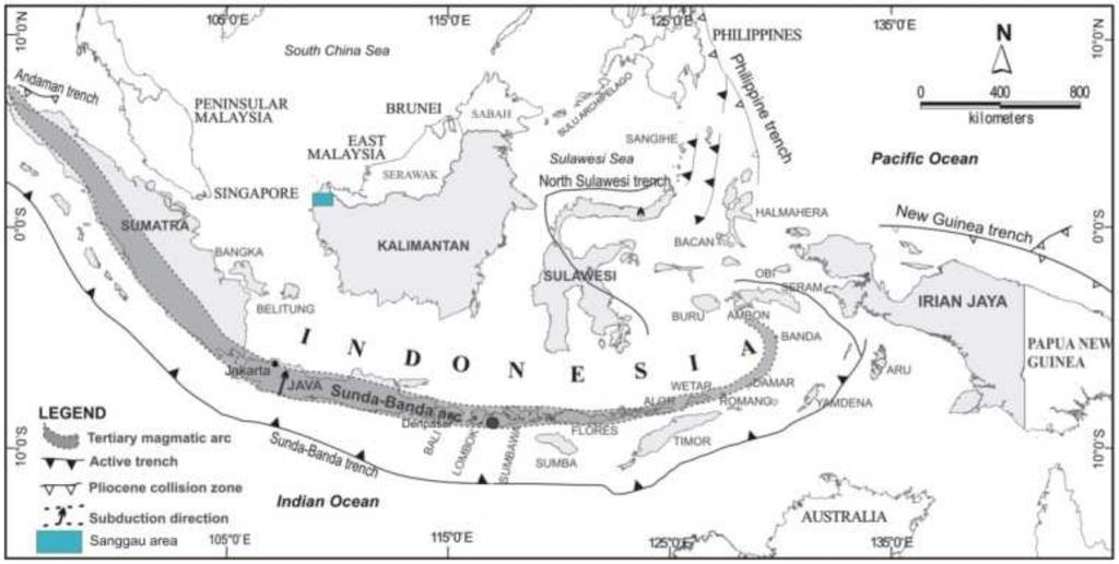 ZAW et al. Figure 1: Location map and tectonic features of the Indonesia attributed to the convective removal of thickened lithosphere in an east-west extension setting after India and Asia.