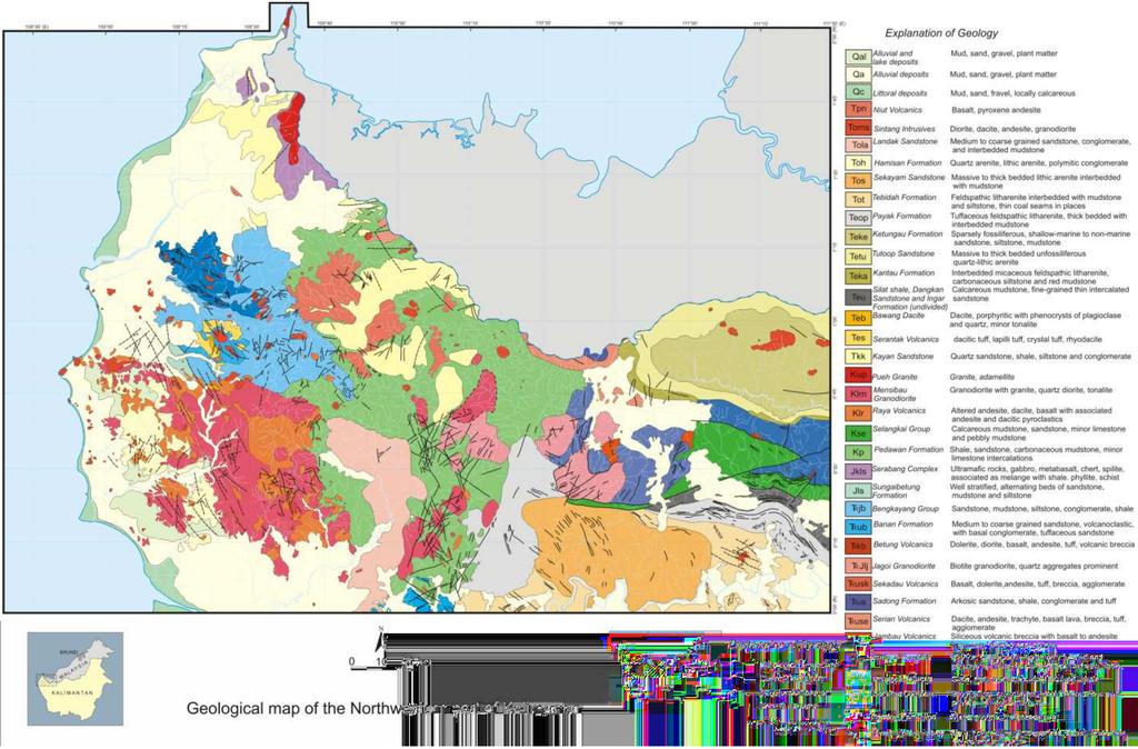 PETROGENETIC INTERPRETATION OF GRANITOID ROCKS USING MULTICATIONIC PARAMETERS Figure 2: Regional geological map of the area proportions yields mixed result.