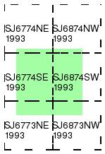 Large-Scale National Grid Data Published 1993 Source map scale - 'Large Scale National Grid Data' superseded SIM cards (Ordnance