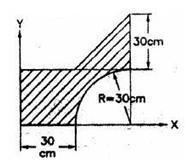 A Cylinder of height of 10 cm and radius of base 4 cm is placed under sphere of radius 4 cm such that they have a common