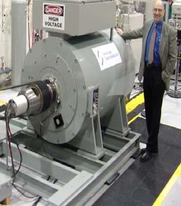 5,000 HP Motor AMSC fabricated rotor tested at Electric Machines Water-cooled Litz