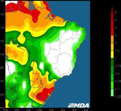 Soybean Areas Brazil The Brazil corn/soybean belt forecast is unchanged today.