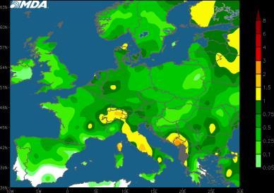 5 DAY FORECAST: Rains should favor northern Spain, eastern France, Italy, western Germany, Former Yugoslavia,
