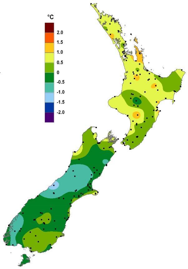 much of the country. Several low pressure systems and cold fronts passed over New Zealand during April, bringing adverse weather to many locations.