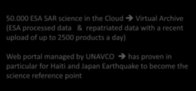 2500 products a day) Web portal managed by UNAVCO has proven in