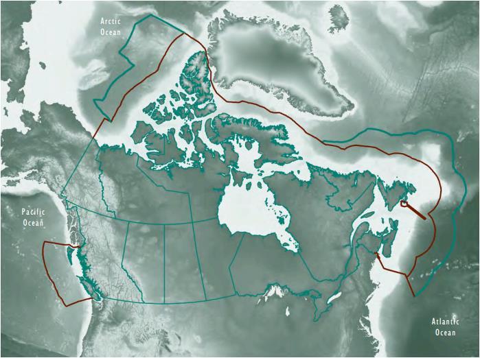 Off-Shore Canada Internal waters: 2,500,000 km 2