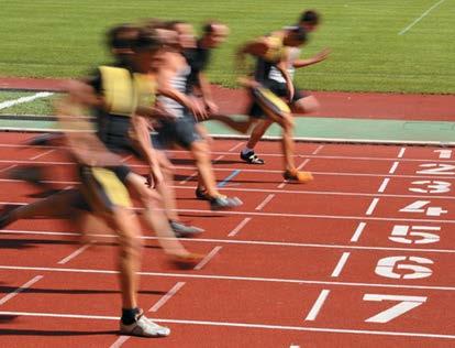 CHEMISTRY & YOU How do you measure a photo finish? Sprint times are often measured to the nearest hundredth of a second (0.01 s).