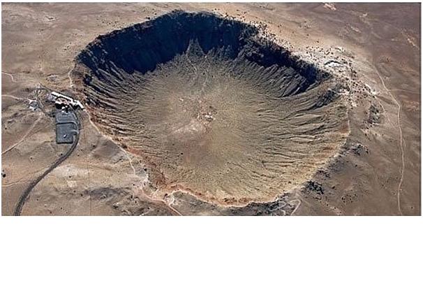 Figure 1: Barringer Crater, Arizona, US The most widely-recognised theory on the evolution of the solar system and the formation of the sun is known as Nebular hypothesis and involves the collapse of