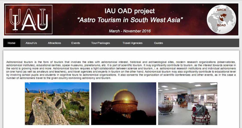 Publication of BAO photobooklet As an example for other Astro Tourism sites, we have prepared and published Byurakan Astrophysical Observatory (BAO) photobooklet for touristic purposes.