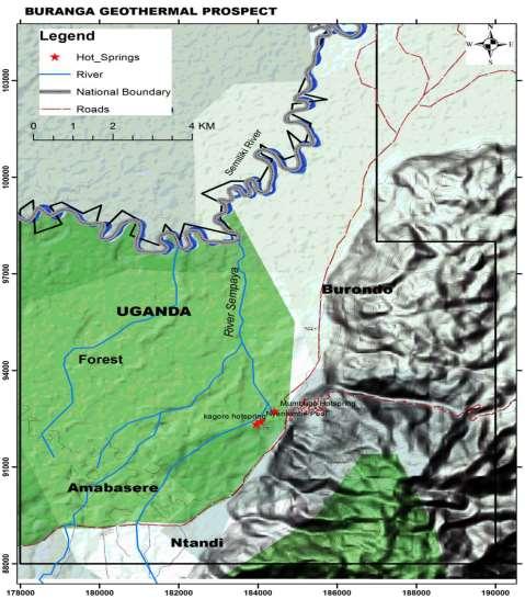 Buranga: Location and geology THE REPUBLIC OF UGANDA Located at the foot of the Rwenzori Mountains. Sedimentary environment.