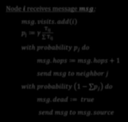 1 γ restart at node s Maximum of W restarts Record visited nodes Example Visits: j 1 j 2 l k 1 j 3 k 2 l j 1 j