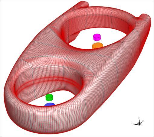 Figure 2-6 shows the momentum source fuselage mesh within the computational domain representing the Hammond tunnel.