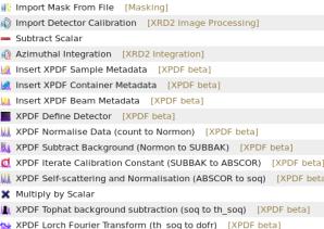 XPDF Software DAWN Processing PDF processing from 2D data has been included in the DAWN Processing Pipeline Follows GudrunX methodology Basham