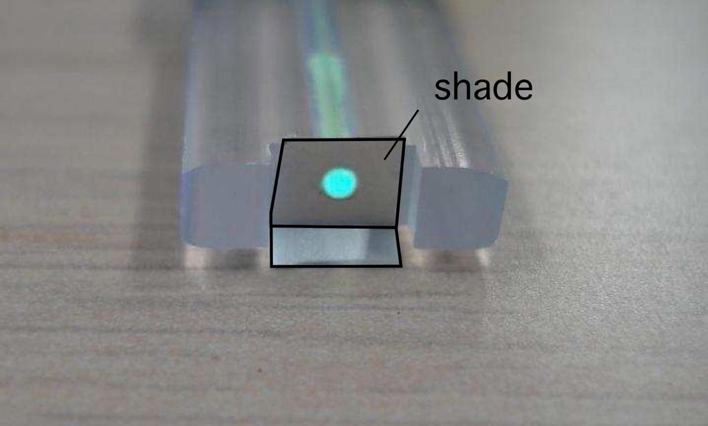 Figure 5: A shade to reject photons coming to MPPC directly from scintillator strip.