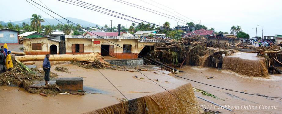 and Dominica; Can trigger debris flows that are extremely dangerous to human settlements.