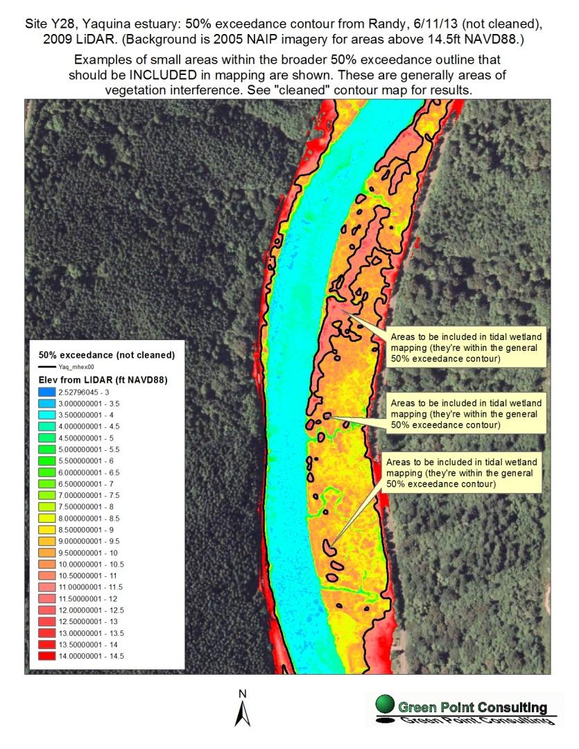 tides. The project team sought a way to more accurately and objectively identify areas on the landscape that would be identified as estuarine.