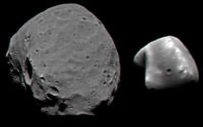 Mars s moons Phobos ( fear ): 28 kilometers long.