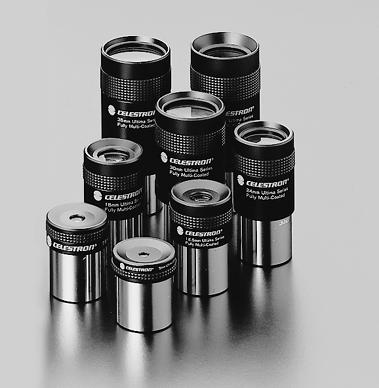 OPTIONAL ACCESSORIES Eyepieces - An assortment of eyepieces are available to give you a wide range of magnifications.