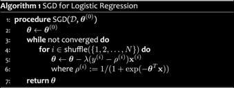 SGD for Logistic Regression We can also apply SGD to solve the MCLE problem for Logistic