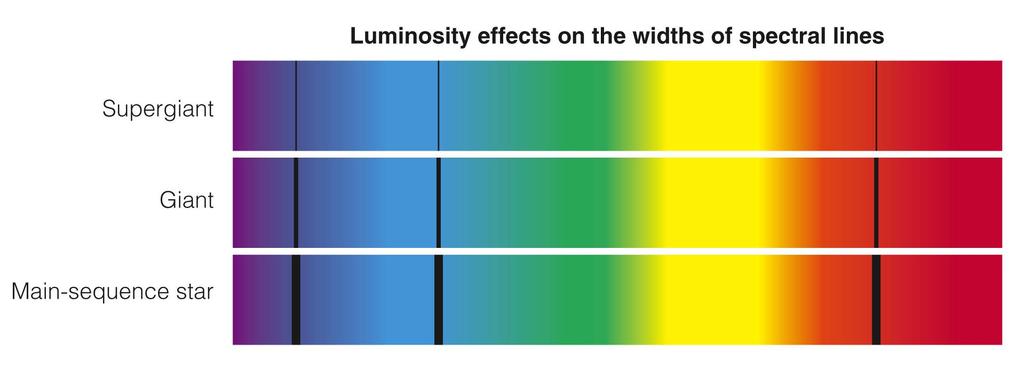 Luminosity Spectral Classification Thus, an astronomer can