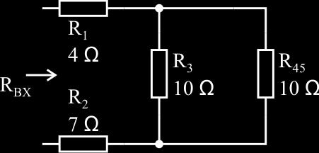 circuit: Next R 3 and R 45 are connected in parallel, so their equivalent resistance is: R 345 = R 3 R 45 R 3 +R 45 =