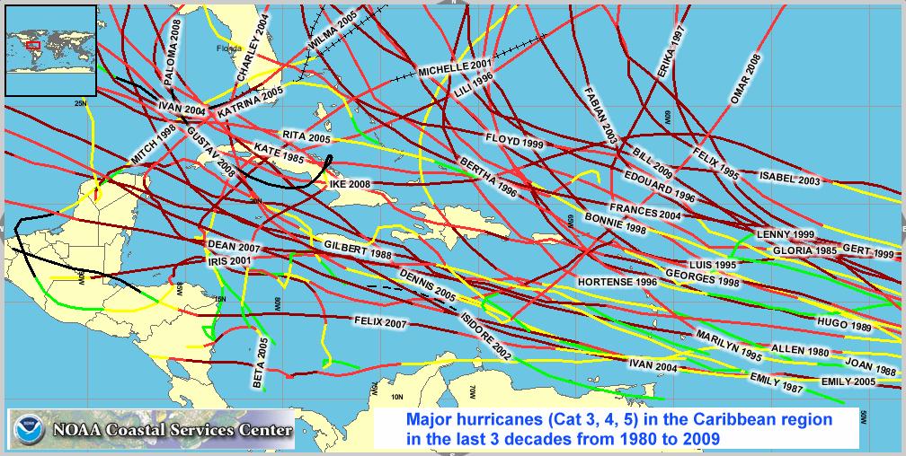 Historical records suggest that tropical cyclones annually from July to December - pose a real threat to many of the islands and countries in the Caribbean region.