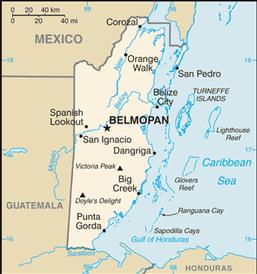 Belize BELIZE is independent state in Central America, along the West Coast of the Caribbean Sea. Size: 22,966 km² Population: 307,899 (2010 est.) GDP/capita (PPP): US $8,300 (2009 est.