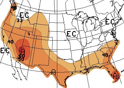 , including Utah, Colorado, and southern Wyoming, has an increased risk of above average temperatures in June 2006 (Figure 10a).