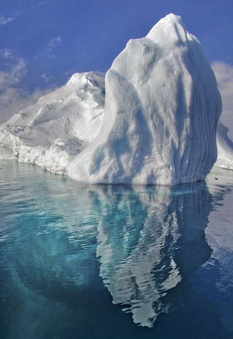 a huge block of floating ice