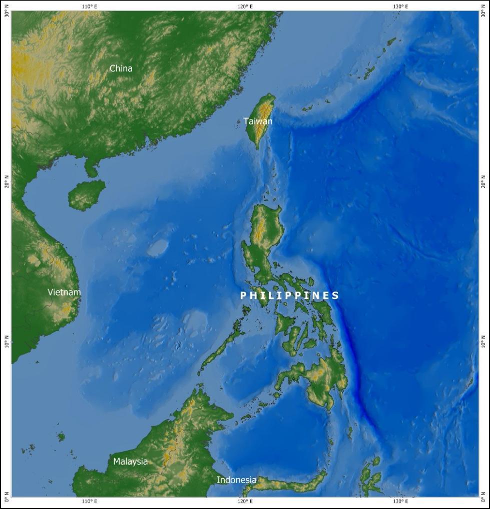 Geographical Context The Philippines is an archipelagic country located in Southeast Asia. It has a total land area of approximately 300,000 sq.